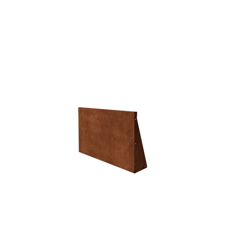 Corten acél támfal - Egyenes - 100 x 60 cm