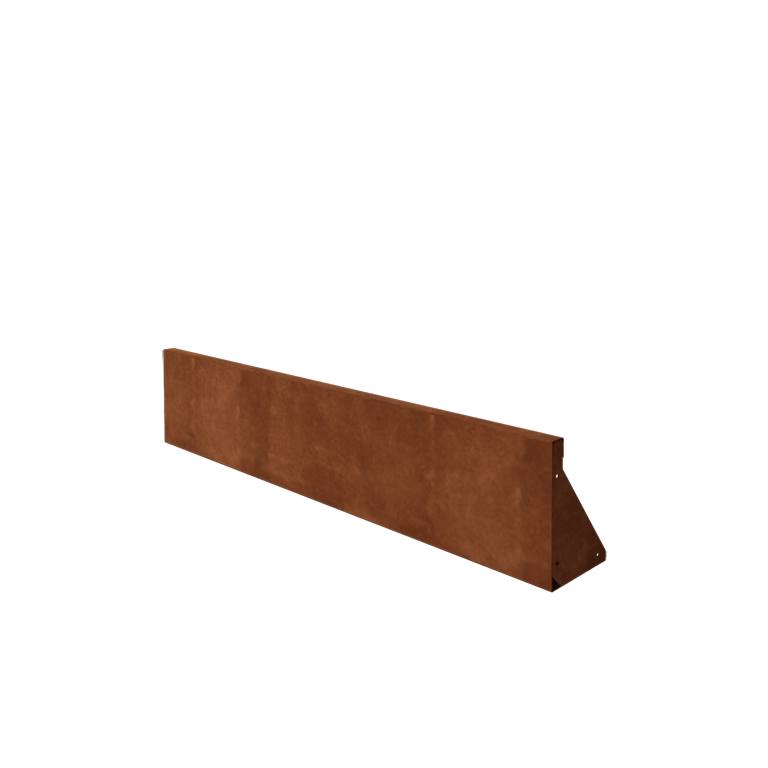 Corten acél támfal - Egyenes - 150 x 30 cm