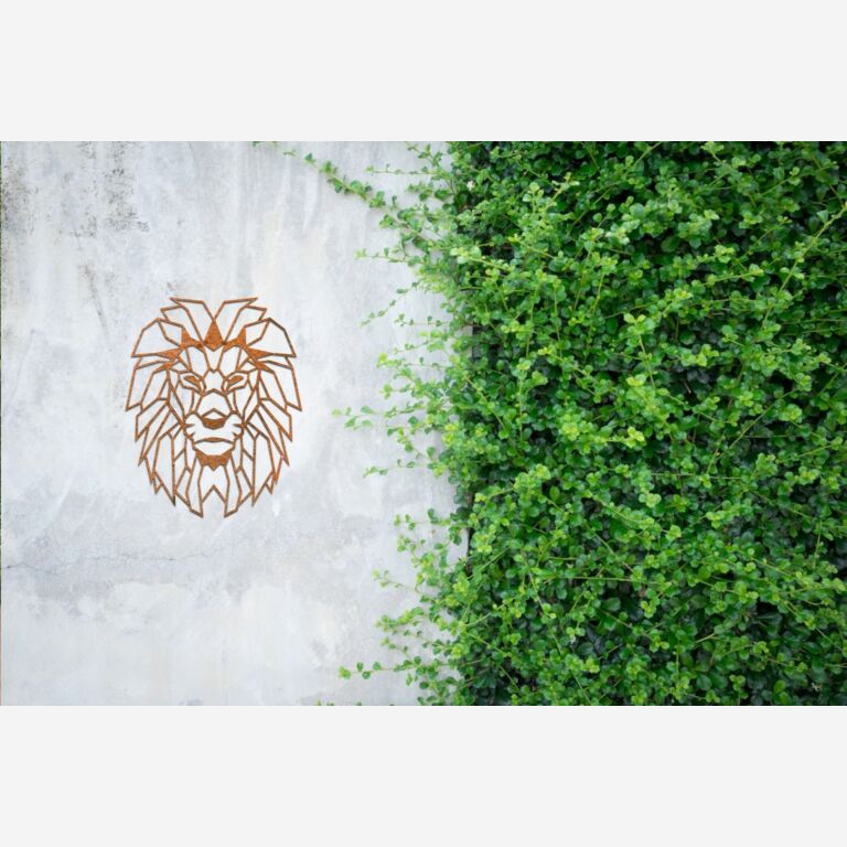 Corten acél fali dekoráció Oroszlán 1.0