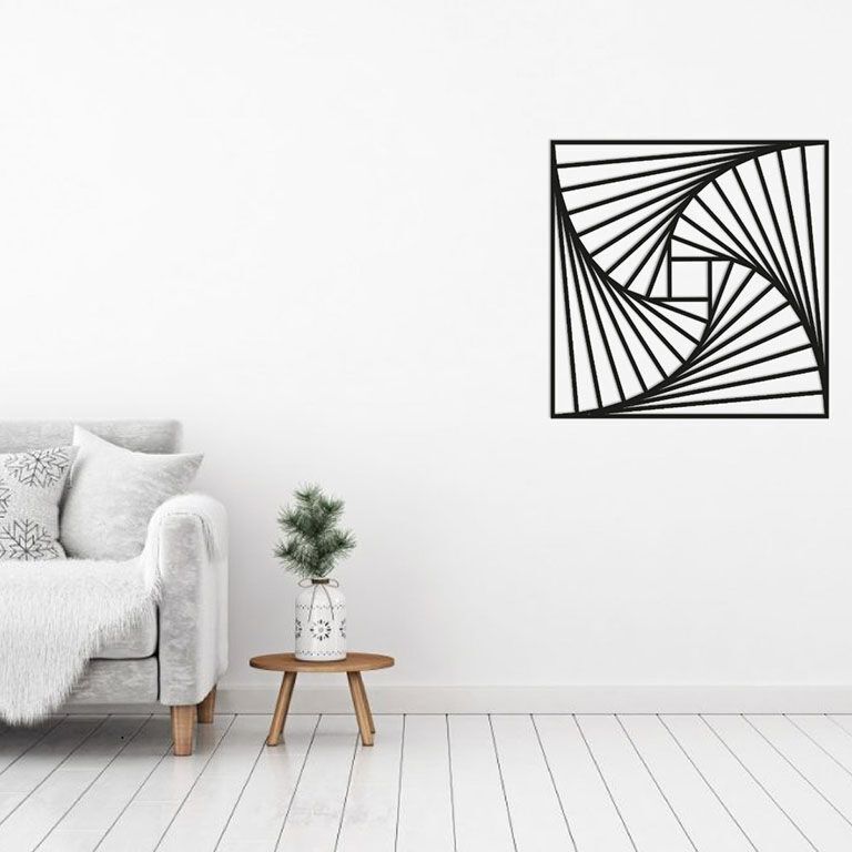 Fém fali dekoráció Geometriai formák 3.0