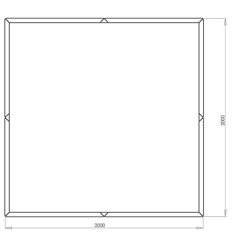 Corten acél virágláda Miami xxl 200 x 200 cm