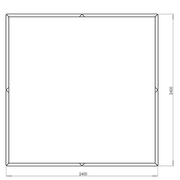 Corten acél virágláda Miami xxl 240 x 240 cm