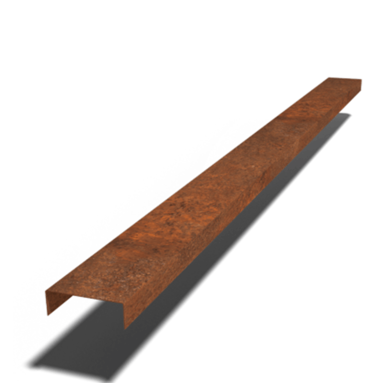 Corten acél fedőprofil 5 x 15 x 5 cm (hossza 240 cm)