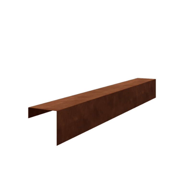 Corten acél u-profil - 15 x 15 x 5 cm - 240 cm