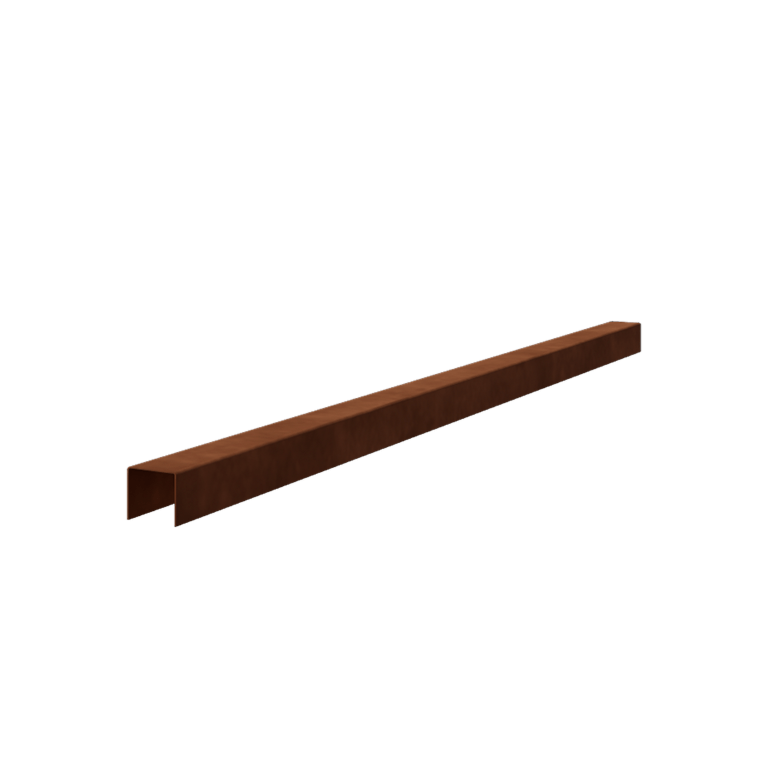 Corten acél u-profil - 5 x 5 x 5 cm - 150 cm