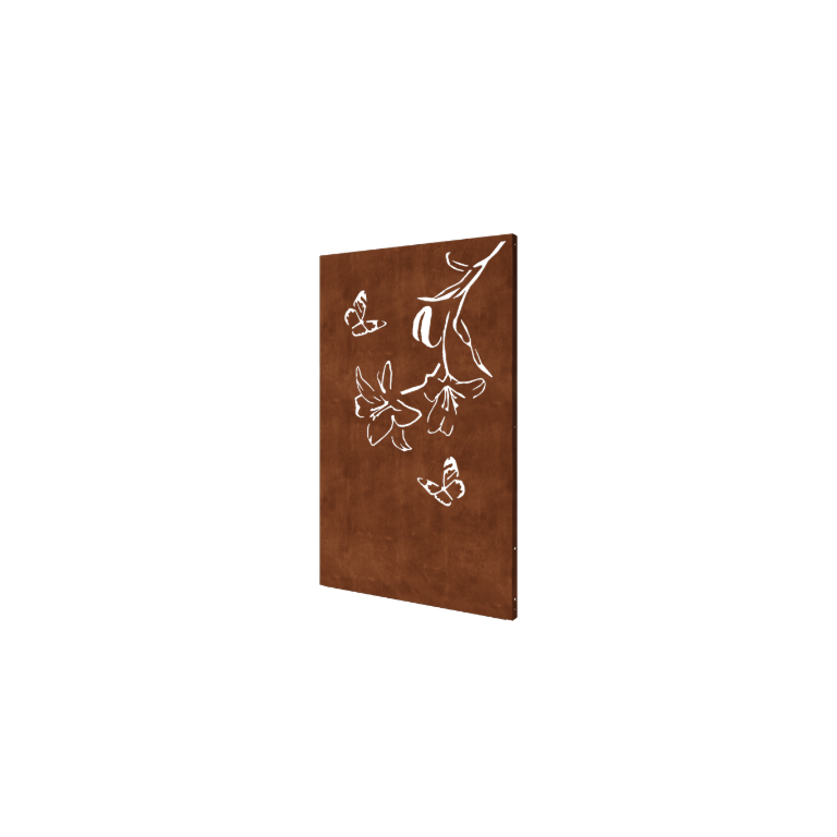 Corten acél panel liliom 120 x 6 x 190 cm
