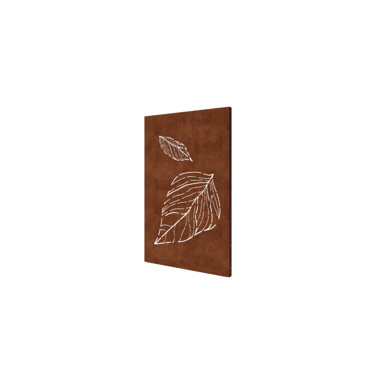 Corten acél panel nagy hulló levelek 120 x 6 x 190 cm