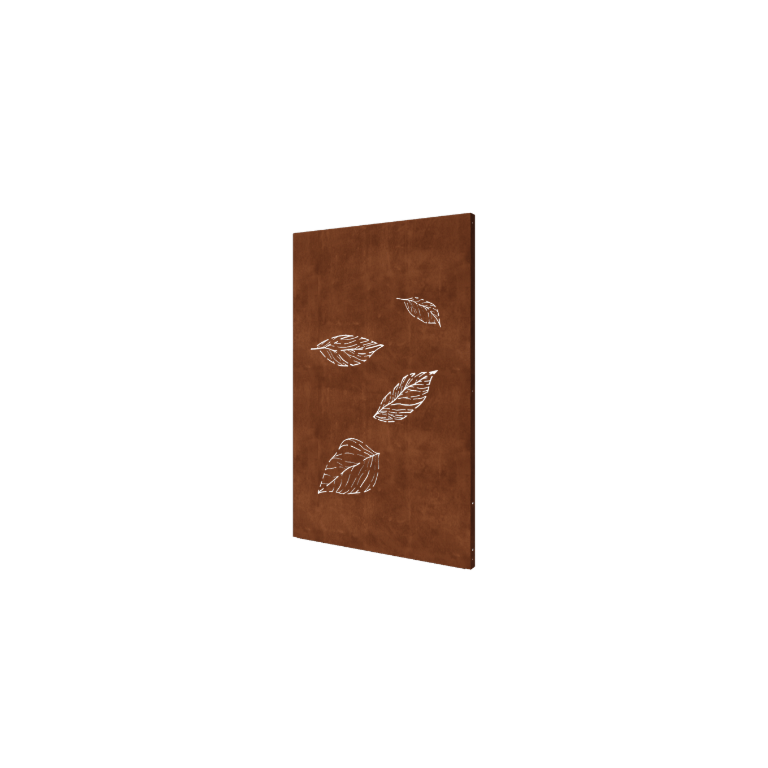 Corten acél panel kis hulló levelek 120 x 6 x 190 cm
