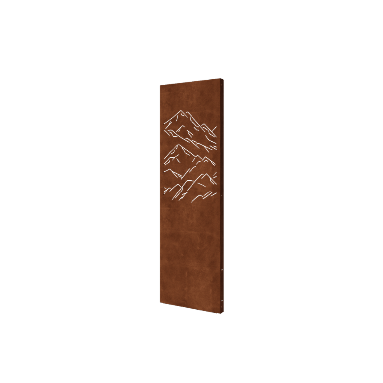 Corten acél panel - Hegyek 1 - 60 x 6 x 190 cm