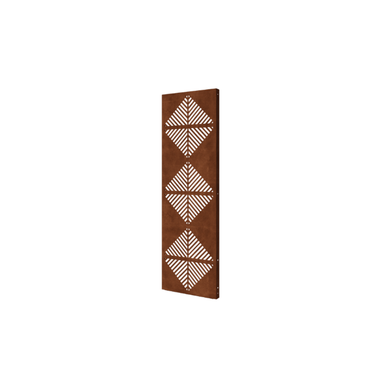 Corten acél panel - Vonalak 4 - 60 x 6 x 190 cm