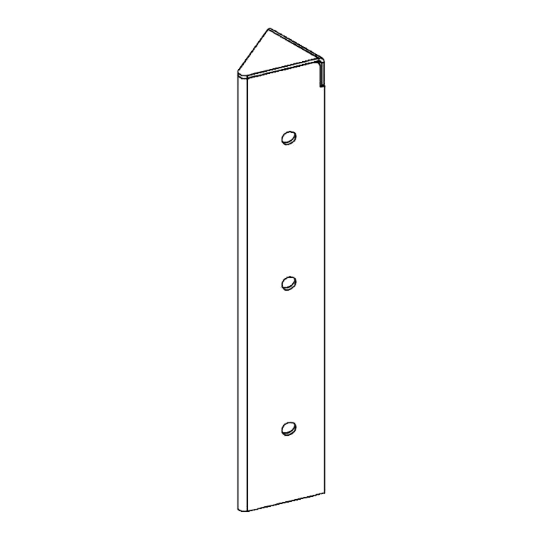 Sarokdarab corten acél 45° 30 cm