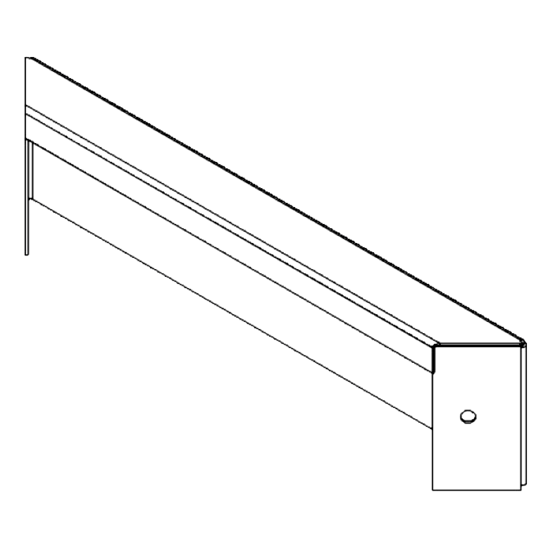 Porszórt acél panel 10 x 40 cm