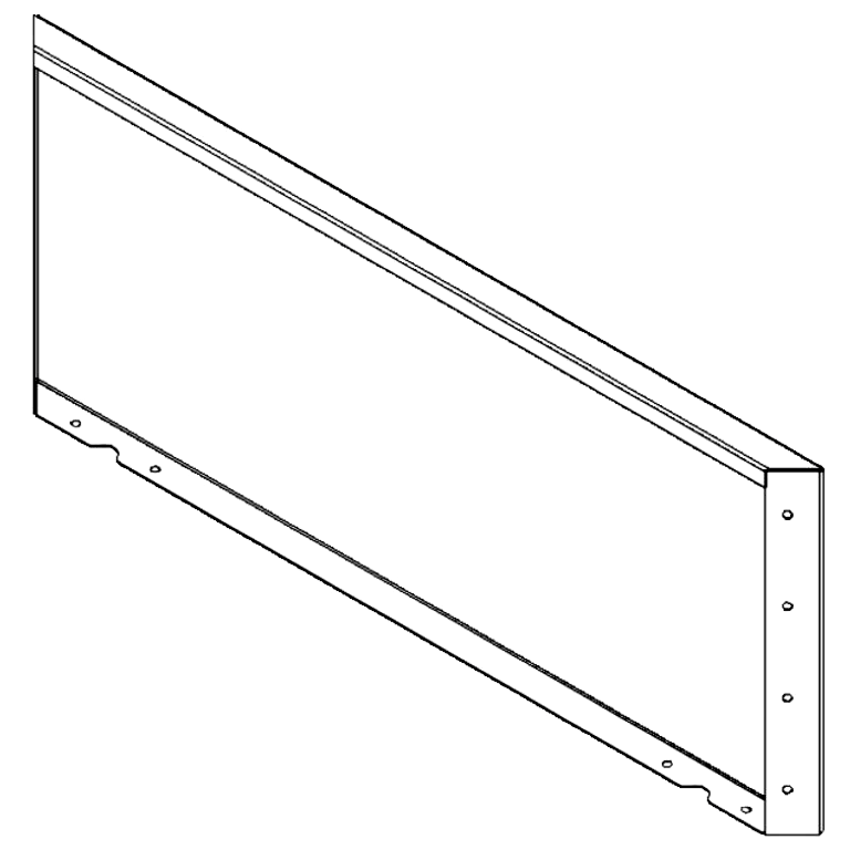 Porszórt acél panel 40 x 100 cm Porszórt acél panel 40 x 100 cm