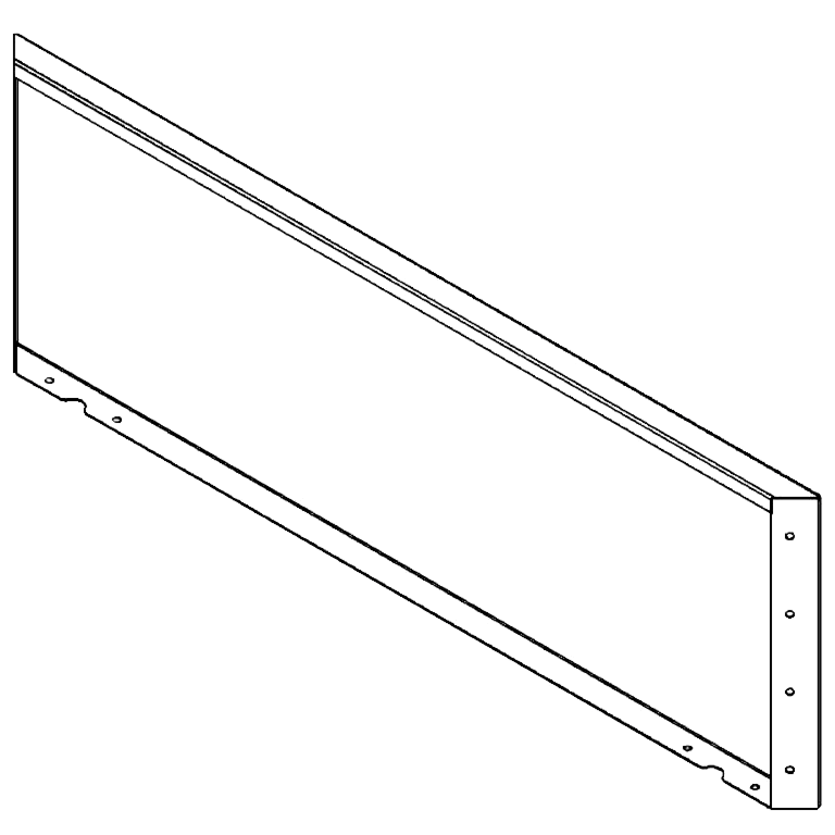 Porszórt acél panel 40 x 120 cm