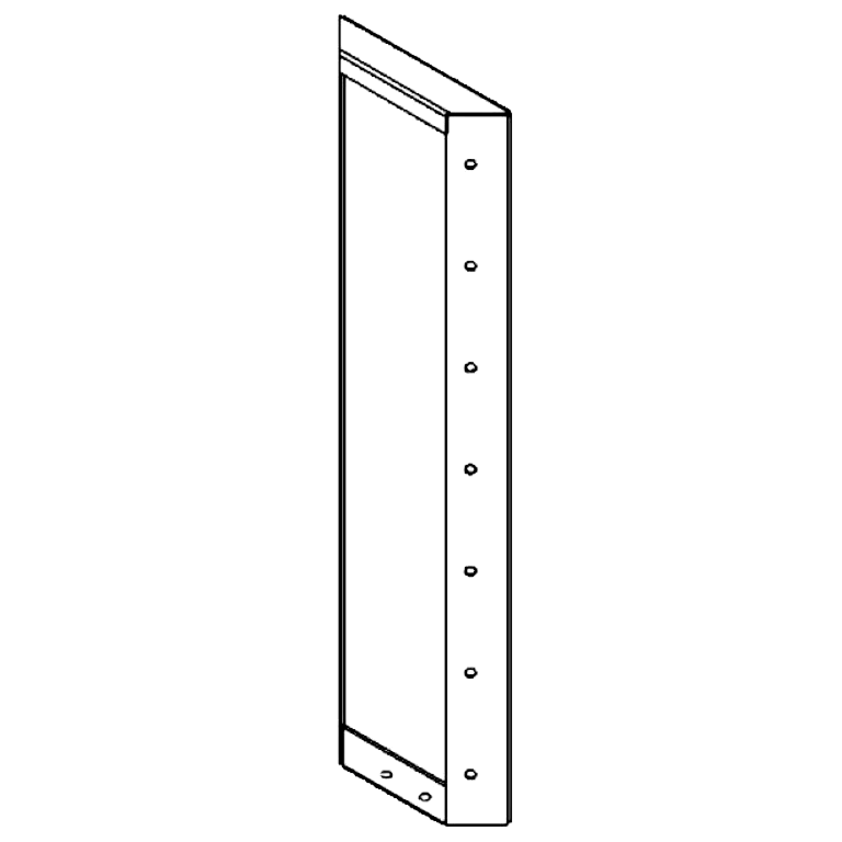 Porszórt acél panel 70 x 20 cm