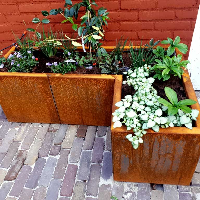 Corten acél virágláda Kansas 40
