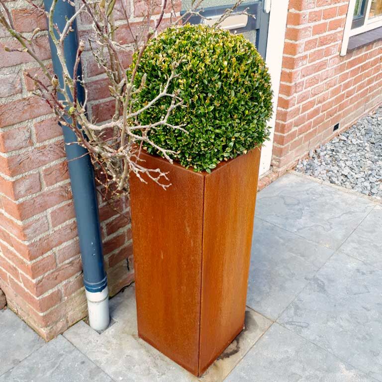 Corten acél virágláda Miami 30 x 30 cm