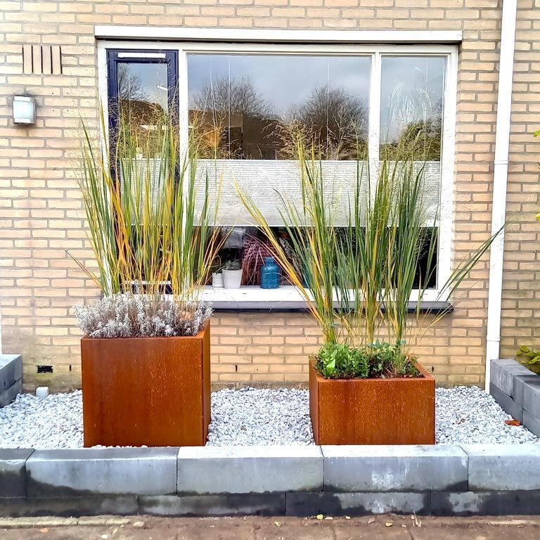 Corten acél virágláda Miami 60 x 60 cm