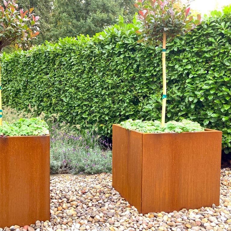 Corten acél virágláda Miami 70 x 70 cm