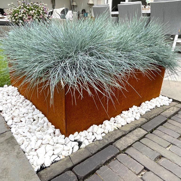Corten acél virágláda Miami 80 x 80 cm