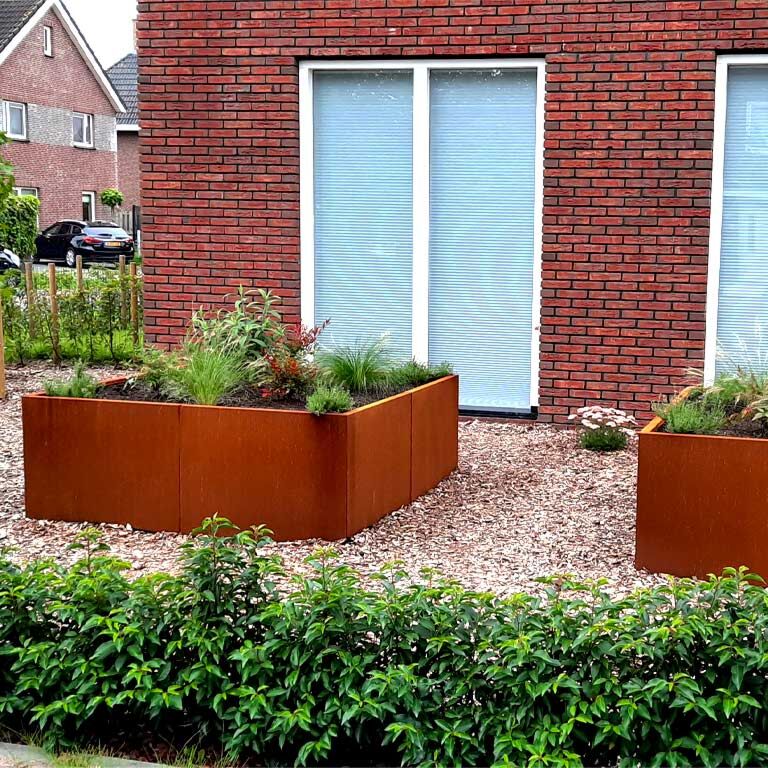 Corten acél virágláda Miami xxl 160 x 160 cm