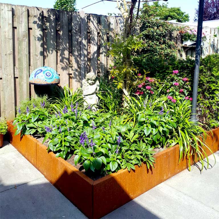 Corten acél virágláda Miami xxl 180 x 180 cm