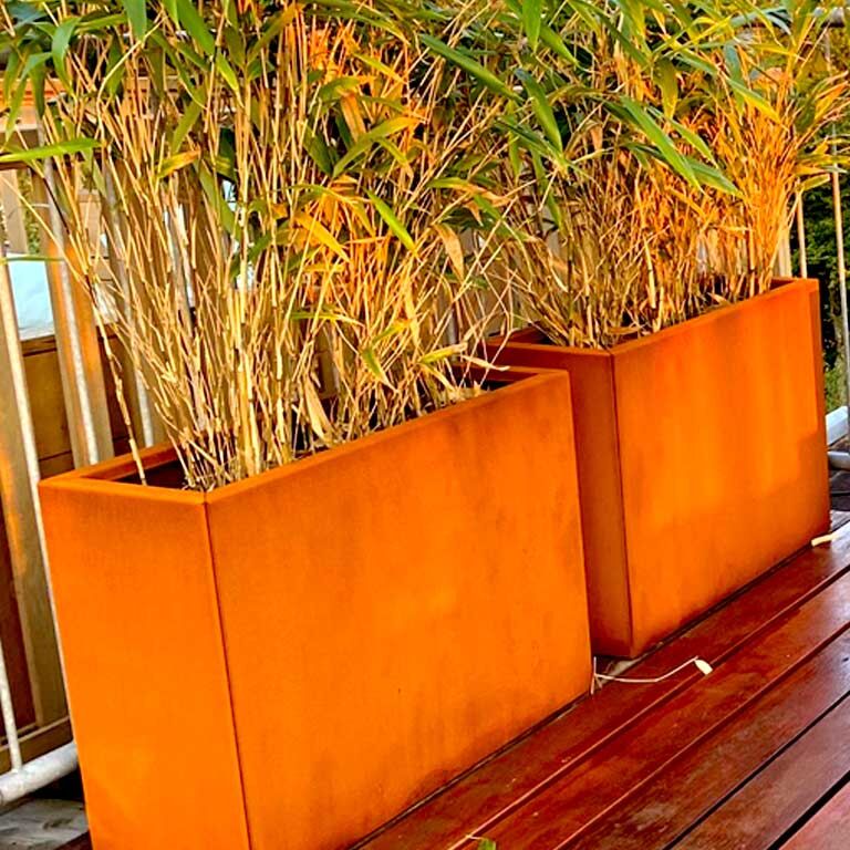 Corten acél virágláda Texas 30 x 120 cm