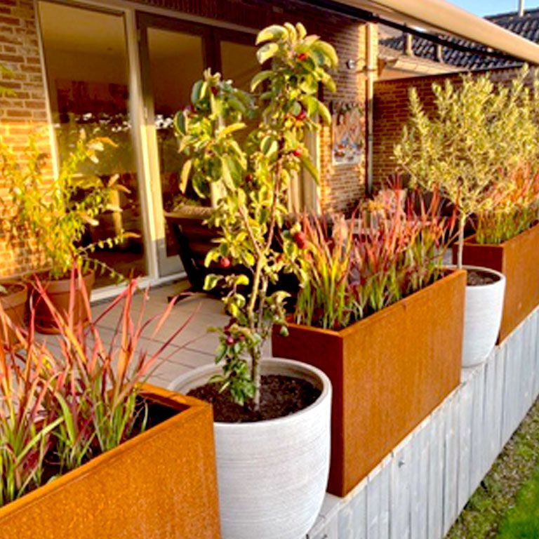 Corten acél virágláda Texas 30 x 120 cm