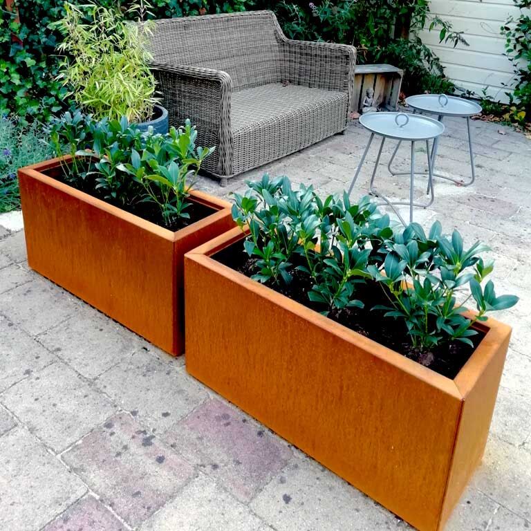 Corten acél virágláda Texas 30 x 80 cm