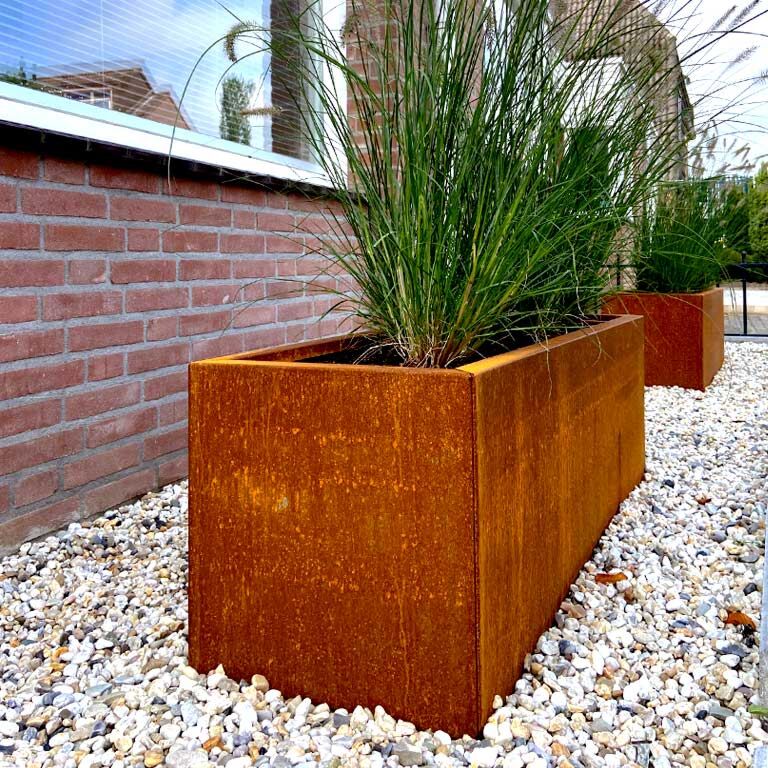 Corten acél virágláda Texas 40 x 100 cm