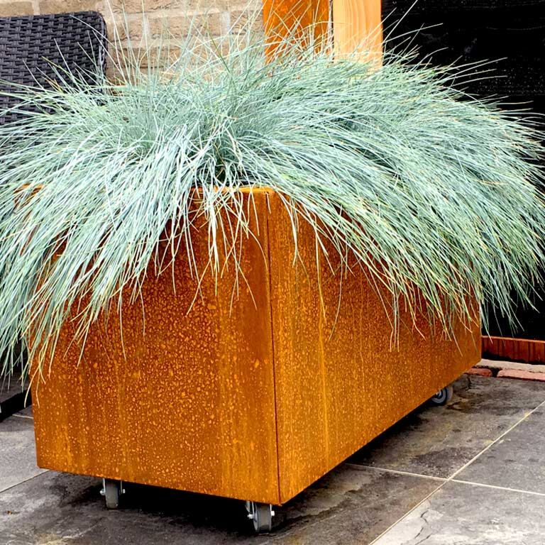Corten acél virágláda Texas 40 x 80 cm