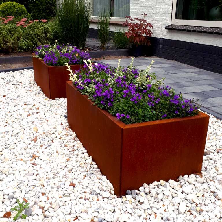 Corten acél virágláda Texas 50 x 100 cm