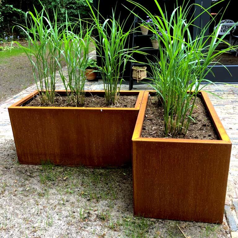 Corten acél virágláda Texas 50 x 100 cm