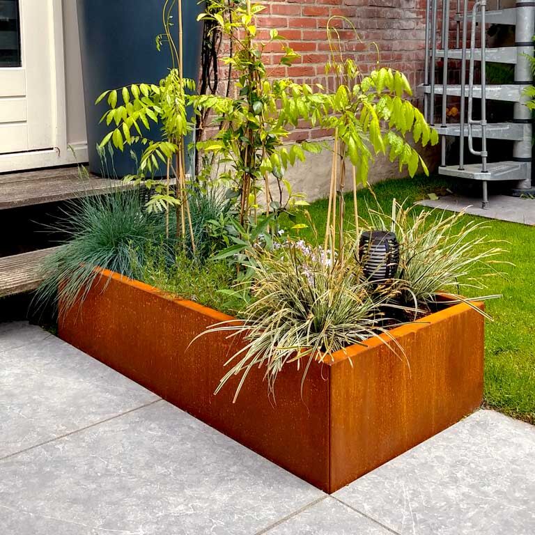 Corten acél virágláda Texas 60 x 120 cm