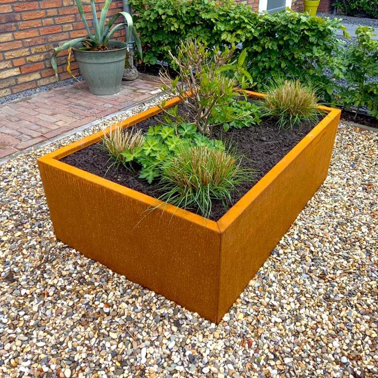 Corten acél virágláda Texas 80 x 120 cm