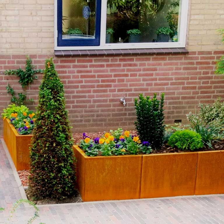 Corten acél virágláda Texas xxl 150 x 50 cm