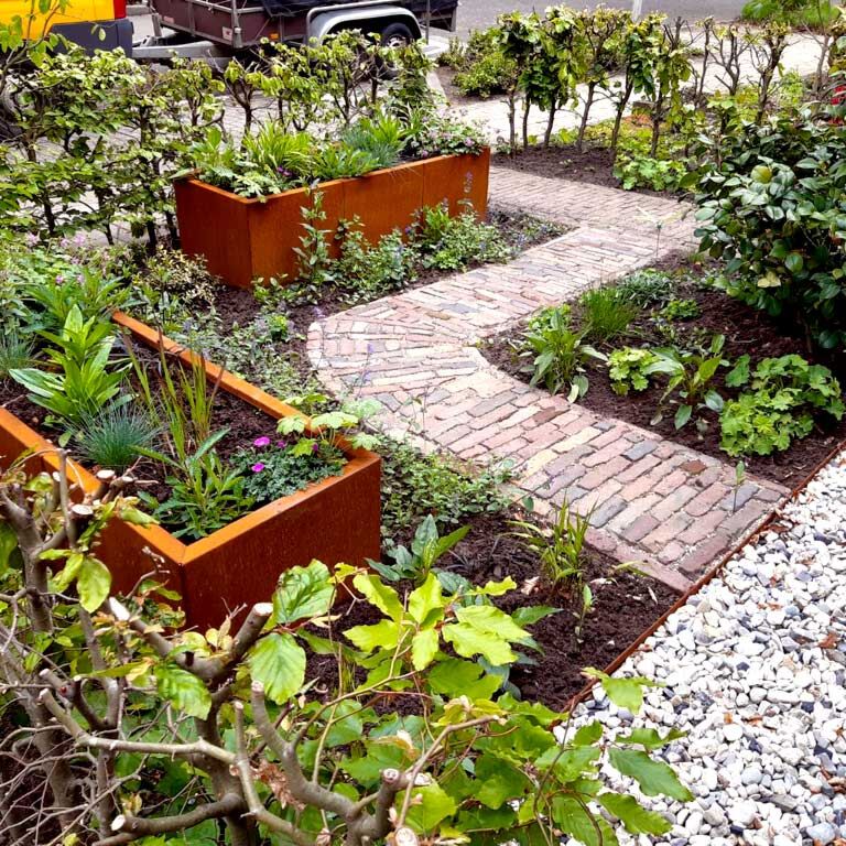 Corten acél virágláda Texas xxl 150 x 50 cm