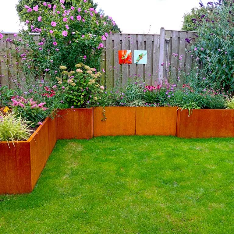 Corten acél virágláda Texas xxl 160 x 100 cm