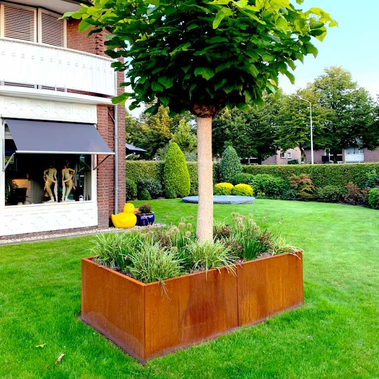 Corten acél virágláda Texas xxl 200 x 120 cm