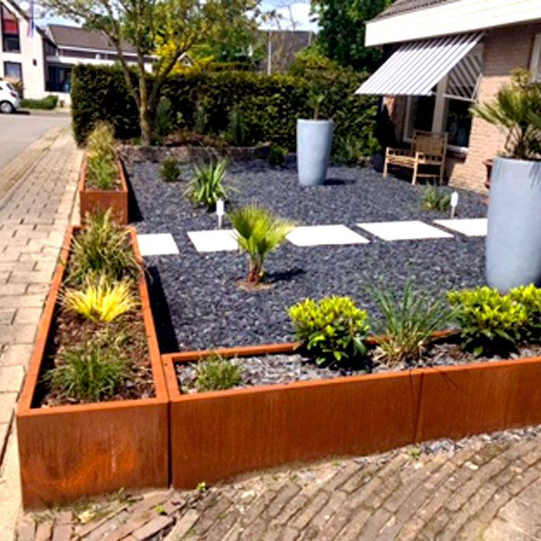Corten acél virágláda Texas xxl 200 x 40 cm