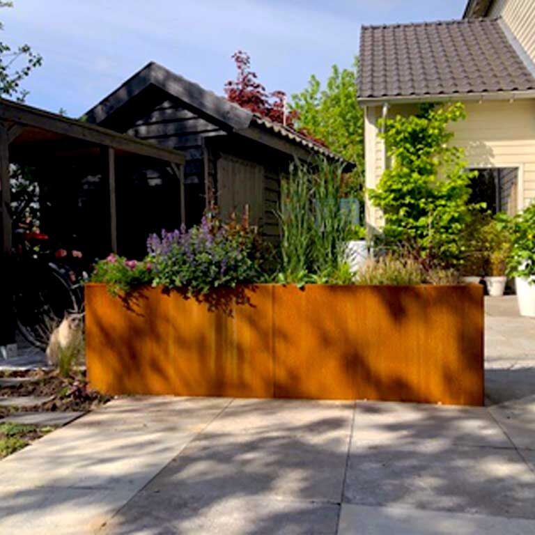 Corten acél virágláda Texas xxl 200 x 50 cm