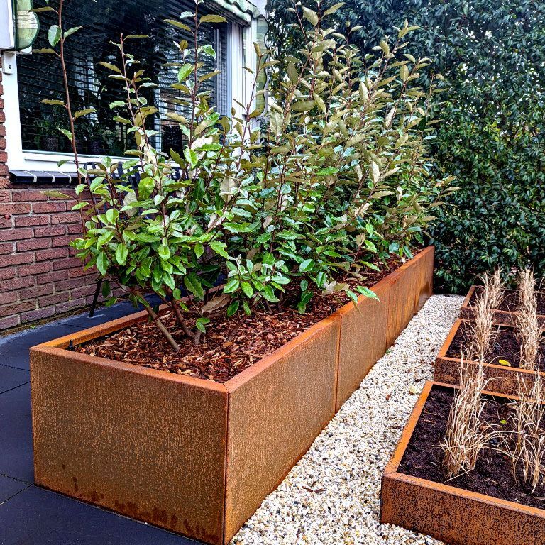Corten acél virágláda Texas xxl 320 x 40 cm