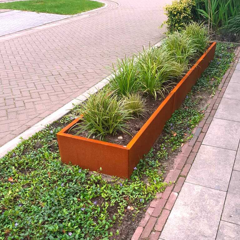 Corten acél virágláda Texas xxl 360 x 60 cm