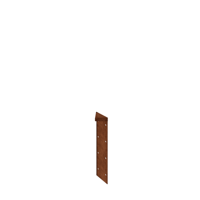 Corten acél virágláda - Sarokelem 180° - 40 cm