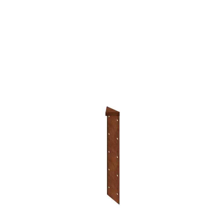 Corten acél virágláda - Sarokelem 180° - 50 cm