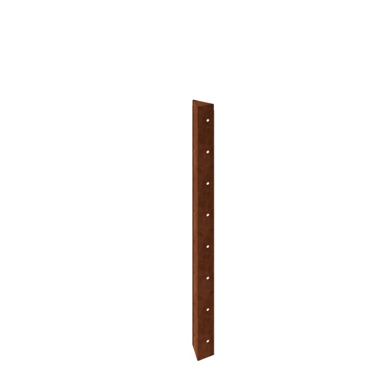 Corten acél virágláda - Sarokelem 90° - 80 cm