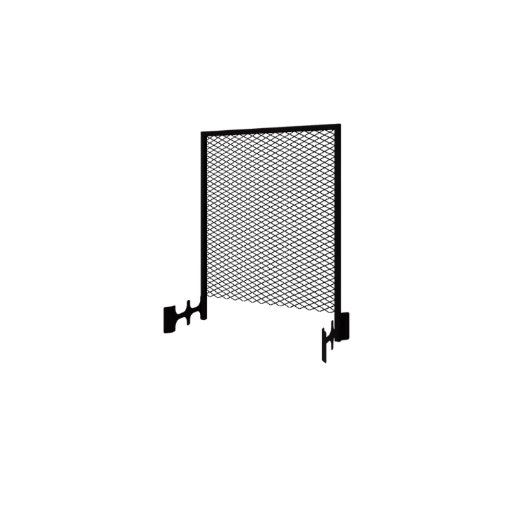 Acél futtatórács - 90 x 3 x 117,5 cm - RAL9005 matt (fekete) - Virágládához 40 cm