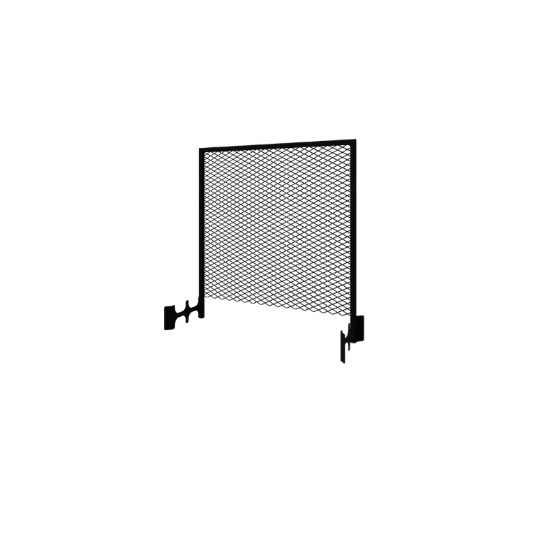 Acél futtatórács - 110 x 3 x 117,5 cm - RAL9005 matt (fekete) - Virágládához 40 cm