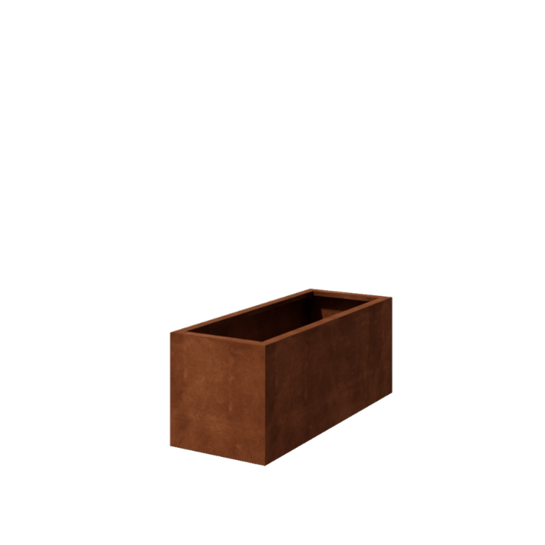 Corten acél hegesztett virágláda Montana 120 x 50 x 50 cm