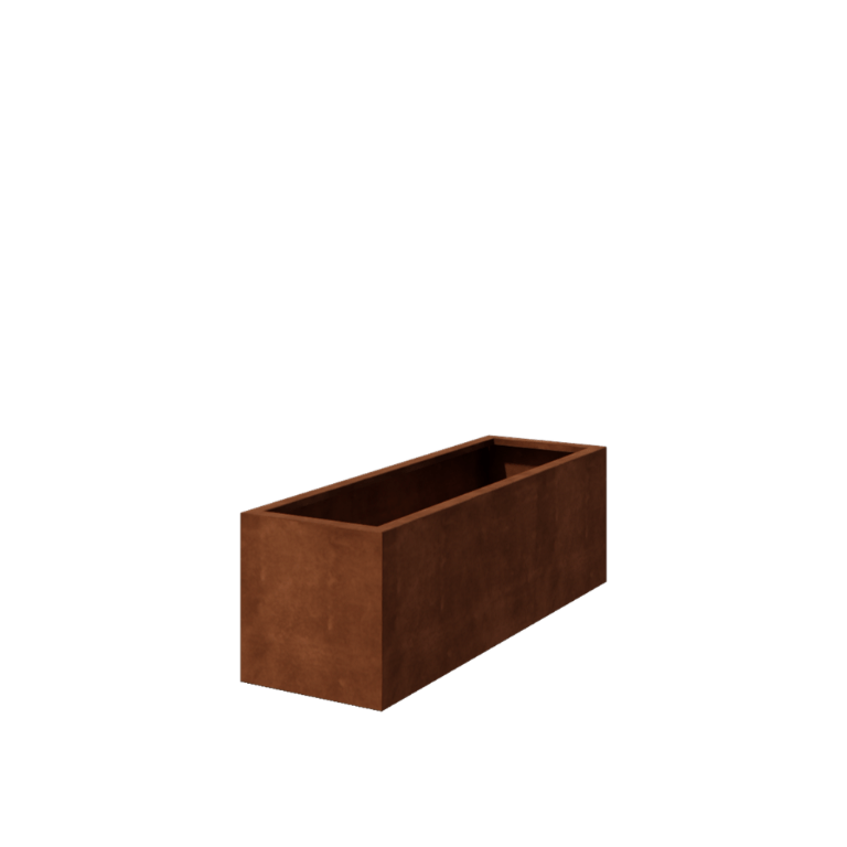 Corten acél hegesztett virágláda Montana 150 x 50 x 50 cm